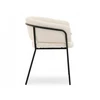 Mebel Partner MODERNI SORIN BOUCLE CREAM BUCKET KĖDĖ JUODO RĖME TIESIA KOJA