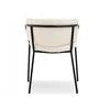 Mebel Partner MODERNI SORIN BOUCLE CREAM BUCKET KĖDĖ JUODO RĖME TIESIA KOJA