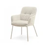 Mebel Partner PATOGI KAUŠINĖ KĖDĖ SU RANKŲ ATRANKAIS BEIGE RAFIR BEIGE