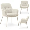 Mebel Partner PATOGI KAUŠINĖ KĖDĖ SU RANKŲ ATRANKAIS BEIGE RAFIR BEIGE