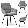 Mebel Partner PATOGI PRAKTIŠKA SUKAMA KĖDĖ SU porankiais ARUBA VELVET GRAY