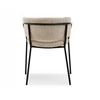 Mebel Partner PATOGI SORIN BOUCLE BEIGE KŪDINĖ KĖDĖ ANT JUODO VALGAMOJO PAGRINDO
