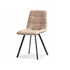 Mebel Partner SIAURA LUGO BEIGE VALGOMO KĖDĖ, EKO ODA, SIŪVIMAS, ĮGŪDINGOS KOJOS, JUODOS