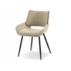 Mebel Partner STILINGA SVEČIAVIES KAMBARIO KĖDĖ SUlenkta MEDIENOS RIEŠUTŲ GRACE BOUCLE BEIGE Juodas
