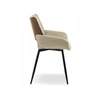 Mebel Partner STILINGA SVEČIAVIES KAMBARIO KĖDĖ SUlenkta MEDIENOS RIEŠUTŲ GRACE BOUCLE BEIGE Juodas