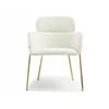 Mebel Partner STILINGA SVETAINES KĖDĖ SU porankiais BOUCLE BIAGIO CREAM GOLD