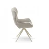 Mebel Partner SUKAMA KĖDĖ SU IŠkirpta NUGARĖLĖ MARGARET BEIGE AUDINIU ANT KOJOS BEIGE