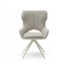 Mebel Partner SUKAMA KĖDĖ SU IŠkirpta NUGARĖLĖ MARGARET BEIGE AUDINIU ANT KOJOS BEIGE