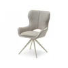Mebel Partner SUKAMA KĖDĖ SU IŠkirpta NUGARĖLĖ MARGARET BEIGE AUDINIU ANT KOJOS BEIGE