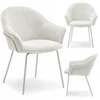 Mebel Partner ŠVIESUS VIVIEN ŠVIESIAI BEIGE VIDUTINĖ KĖDĖ SU SMĖLĖS KOJĖLĖMIS