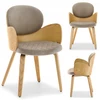 Mebel Partner VELIURINĖ KĖDĖ IŠ lenktos MEDIENOS SU PATOGIAIS RANKIAIS ARIA OAK EEŻ
