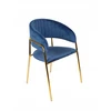 Meble Jeziorny GLAMOUR KĖDĖ, AUKSINĖS KOJELĖS, DYGTAS VELVET NAVY NAVY