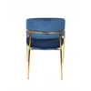 Meble Jeziorny GLAMOUR KĖDĖ, AUKSINĖS KOJELĖS, DYGTAS VELVET NAVY NAVY