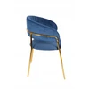 Meble Jeziorny GLAMOUR KĖDĖ, AUKSINĖS KOJELĖS, DYGTAS VELVET NAVY NAVY