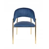 Meble Jeziorny GLAMOUR KĖDĖ, AUKSINĖS KOJELĖS, DYGTAS VELVET NAVY NAVY