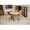 Meble Moskała SKANDINAVIŠKĖ MINŠTĖ KĖDĖ VIRTUVĖS VALGOMUI BEIGE BEIGE NR. 8 EVA