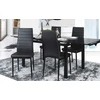 Meblowe Love 4x MODERNIOS JUODOS ODINĖS KĖDĖS 258