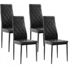 Meblowe Love 4x MODERNIOS JUODOS ODINĖS ROMBY KĖDĖS 258A
