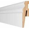 Medinė grindjuostė, pušis, baltos sp., 15 x 90 x 2400 mm