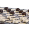 Provechess Medinis mokyklinis komplektas 28×28 cm | Šachmatai + šaškės + nardai