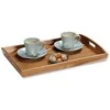 Medinis padėklas su rankenomis Kesper 48x31x5.5cm akacija