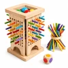 Medinis žaislas Montessori arkadinis žaidimas, atpalaiduojantis, kovojantis su stresu