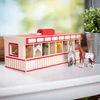 Melissa & Doug Arklidė, 8 gardai, mediniai, arklidės žaislų komplektas, arkliukai 3+
