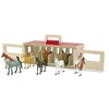 Melissa & Doug Arklidė, 8 gardai, mediniai, arklidės žaislų komplektas, arkliukai 3+