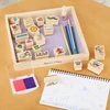 Dėlionė MELISSA & DOUG žaidimų rinkinys „Stamp-a-Scene-Fėjų sodas“