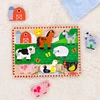 Melissa & Doug Mediniai dėlionės „Kaimo gyvuliai: arklys, avis, višta“ („Melissa &amp; Doug“)