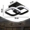 Memfis LAMPA SUFITOWA PLAFON LED WISZĄCA Juoda NOWOCZESNA SALON Virtuvė SYPIALNIA