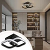 Memfis LAMPA SUFITOWA PLAFON LED WISZĄCA Juoda NOWOCZESNA SALON Virtuvė SYPIALNIA