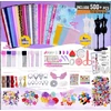 MERGAITĖS DRABUŽIŲ DIZAINO RINKINYS PRIEDAI DIY CREATIVE