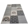 Merinos Dywan DIAMOND 3D 120x170 tęcza grafit łuki pilka w tęcze GRUBY w stylu boho