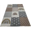 Merinos Dywan DIAMOND 3D 120x170 tęcza smėlio spalva łuki pilka w tęcze GRUBY w stylu boho