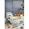 Metalac Emaliuotas puodas 16 cm, 1.5 l, šviesiai kreminis, Flowers kolekcija