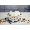 Metalac Emaliuotas puodas 16 cm, 1.5 l, šviesiai kreminis, Flowers kolekcija