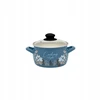 Metalac Emaliuotas puodas 16cm 2,2L, su stikliniu dangteliu, mėlynas, Cooking Delight