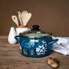 Metalac Emaliuotas puodas 20cm 4,2L, su stikliniu dangteliu, mėlynas, Cooking Delight