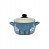 Metalac Emaliuotas puodas 20cm 4,2L, su stikliniu dangteliu, mėlynas, Cooking Delight