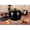 Metalac Emaliuotas puodas 24 cm 7.5l, juodas, su dangčiu, indukcijai