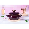 Mondex Metalac Emaliuotas puodas "bordeaux" 16 cm, 1.5 l