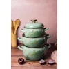 Metalac Emaliuotas puodas "marble" 20 cm, 4.2 l, mėtų spalvos