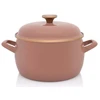 Metalac Emaliuotas puodas su emaliuotu dangteliu 22 cm, 5,4 l, smėlio spalvos, Mocha