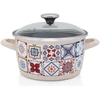 Metalac Emaliuotas puodas su stikliniu dangteliu, 24 cm 6.0L, kreminis, Port
