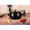 Metalac Žemai emaliuotas puodas, INDUKCINIS, 24 cm, 5L, klasikinis, vintažinis juodas, Juodas