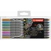 Metalinė flomasteris - STABILO Pen 68 metalinis - Rinkinys x 10 flomasterių vidutinės galvutės - Lilas