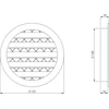 Metalinės ventiliacijos grotelės MR26105Zn, 260 x 105 mm, cinkuotos
