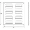 Metalinės ventiliacijos grotelės MR3020B, 300 x 200 mm, rudos sp.