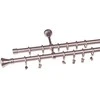 Metalinis karnizo komplektas JAZZ, dvigubas, sidabro sp., 2,4 m, Ø 19/19 mm